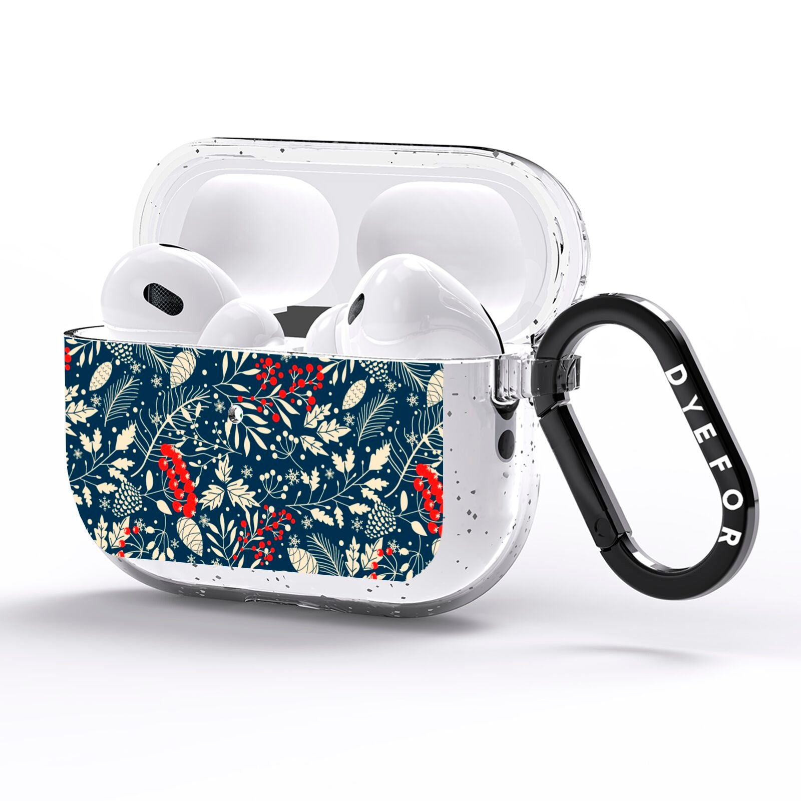 Christmas Floral AirPods Pro Glitter Case Side Image