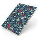 Christmas Floral Apple iPad Case on Gold iPad Side View