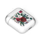 Christmas Floral Pattern AirPods Case Laid Flat
