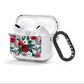 Christmas Floral Pattern AirPods Clear Case 3rd Gen Side Image