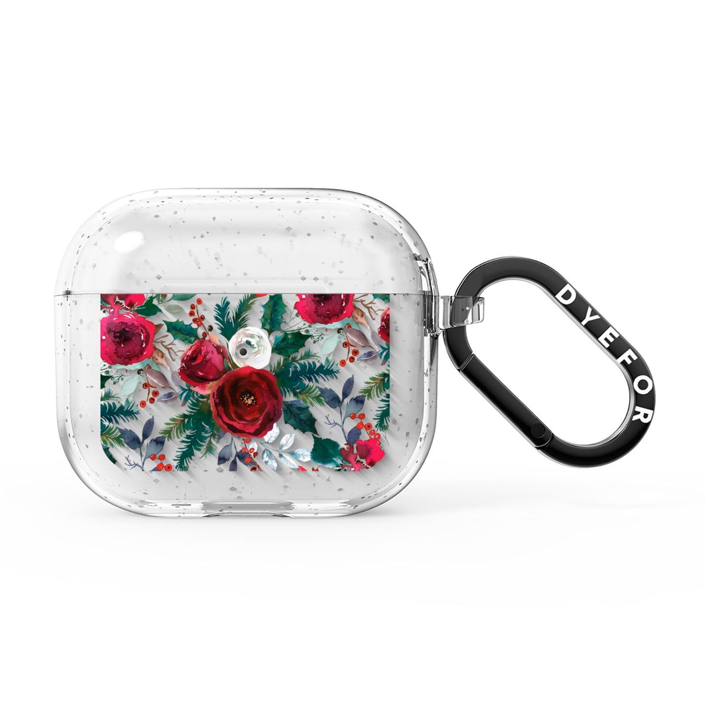 Christmas Floral Pattern AirPods Glitter Case 3rd Gen