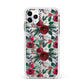 Christmas Floral Pattern Apple iPhone 11 Pro Max in Silver with White Impact Case