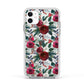 Christmas Floral Pattern Apple iPhone 11 in White with White Impact Case