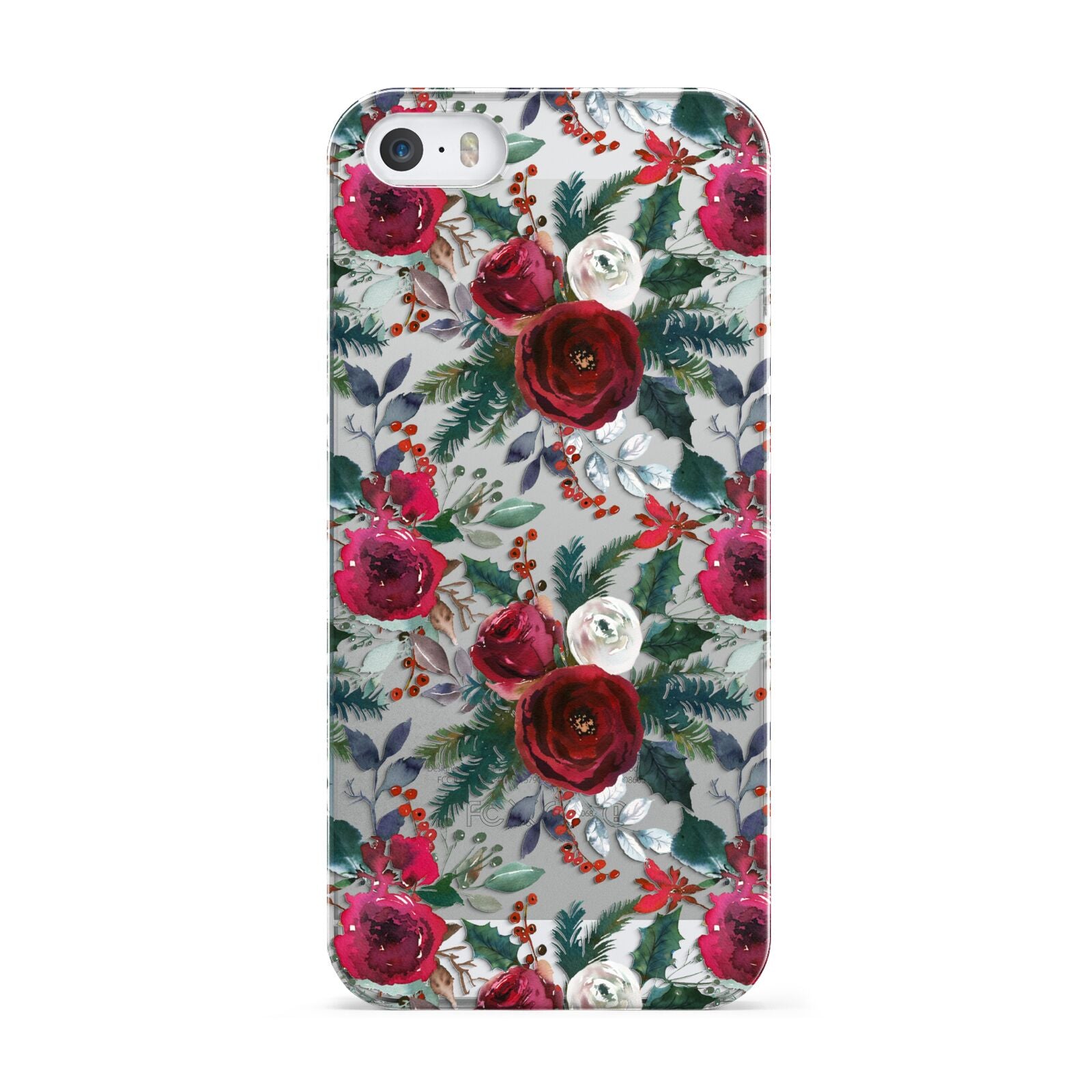 Christmas Floral Pattern Apple iPhone 5 Case