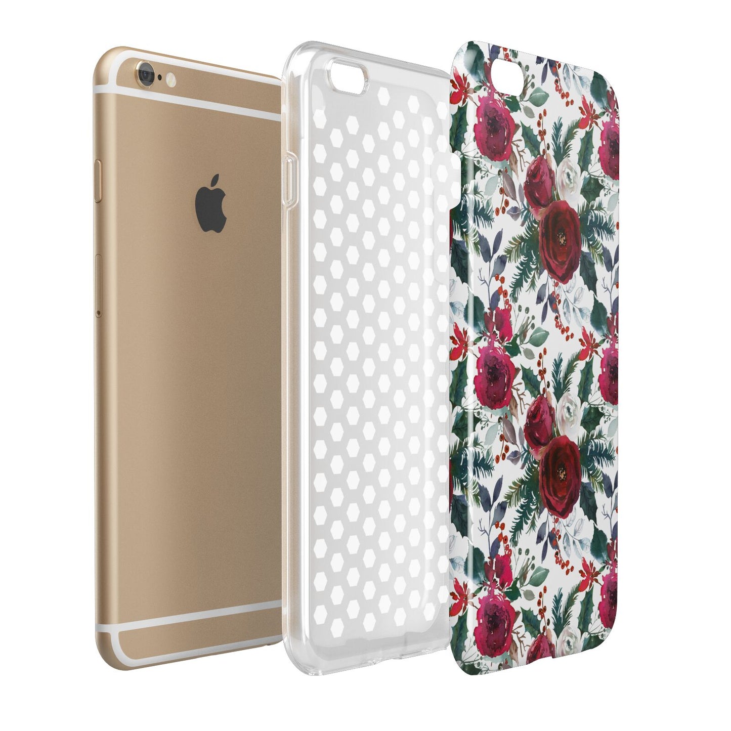 Christmas Floral Pattern Apple iPhone 6 Plus 3D Tough Case Expand Detail Image