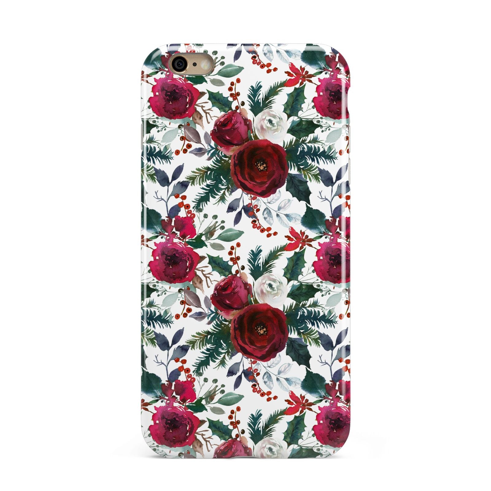 Christmas Floral Pattern Apple iPhone 6 Plus 3D Tough Case