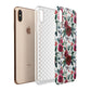 Christmas Floral Pattern Apple iPhone Xs Max 3D Tough Case Expanded View