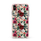 Christmas Floral Pattern Apple iPhone Xs Max Impact Case Pink Edge on Gold Phone