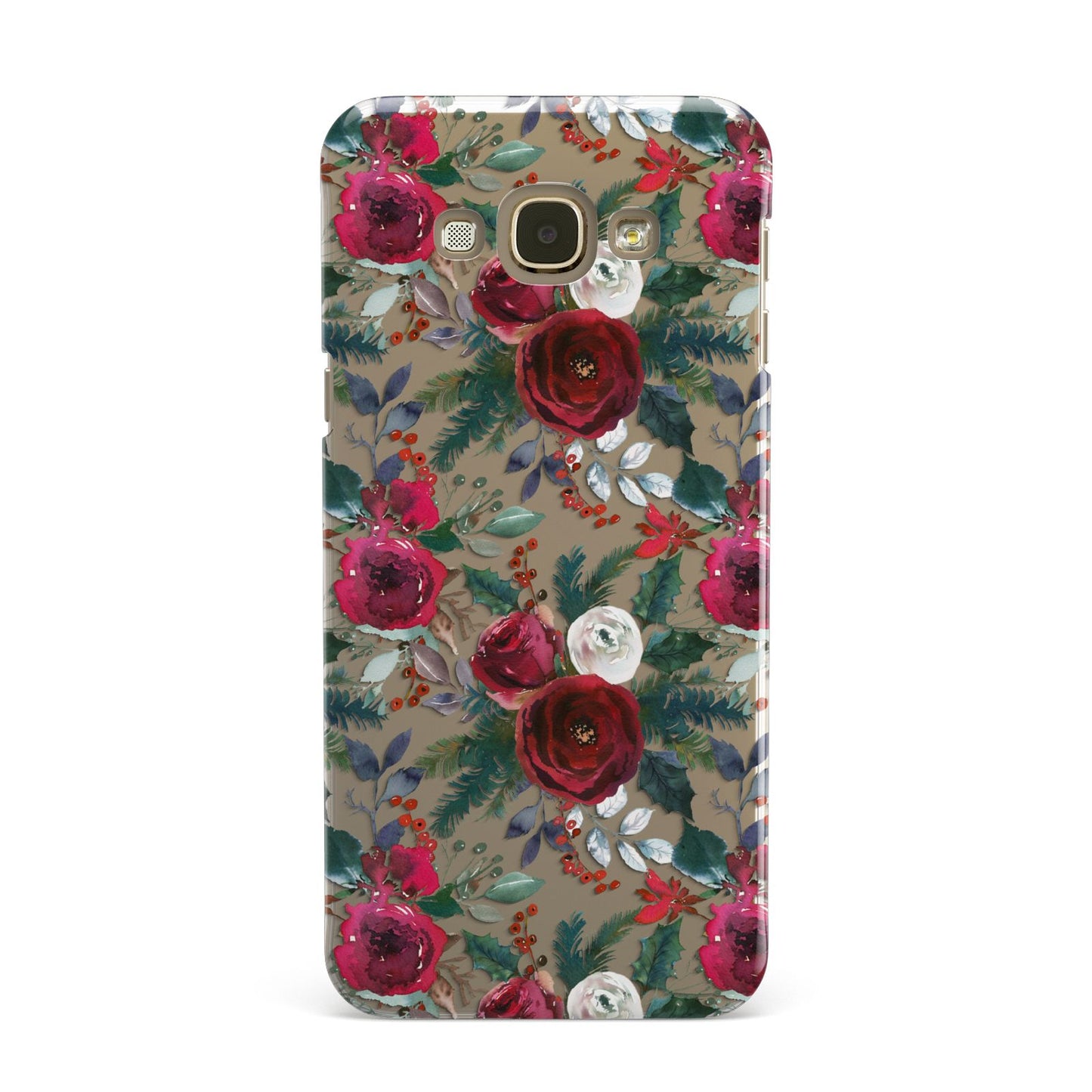 Christmas Floral Pattern Samsung Galaxy A8 Case