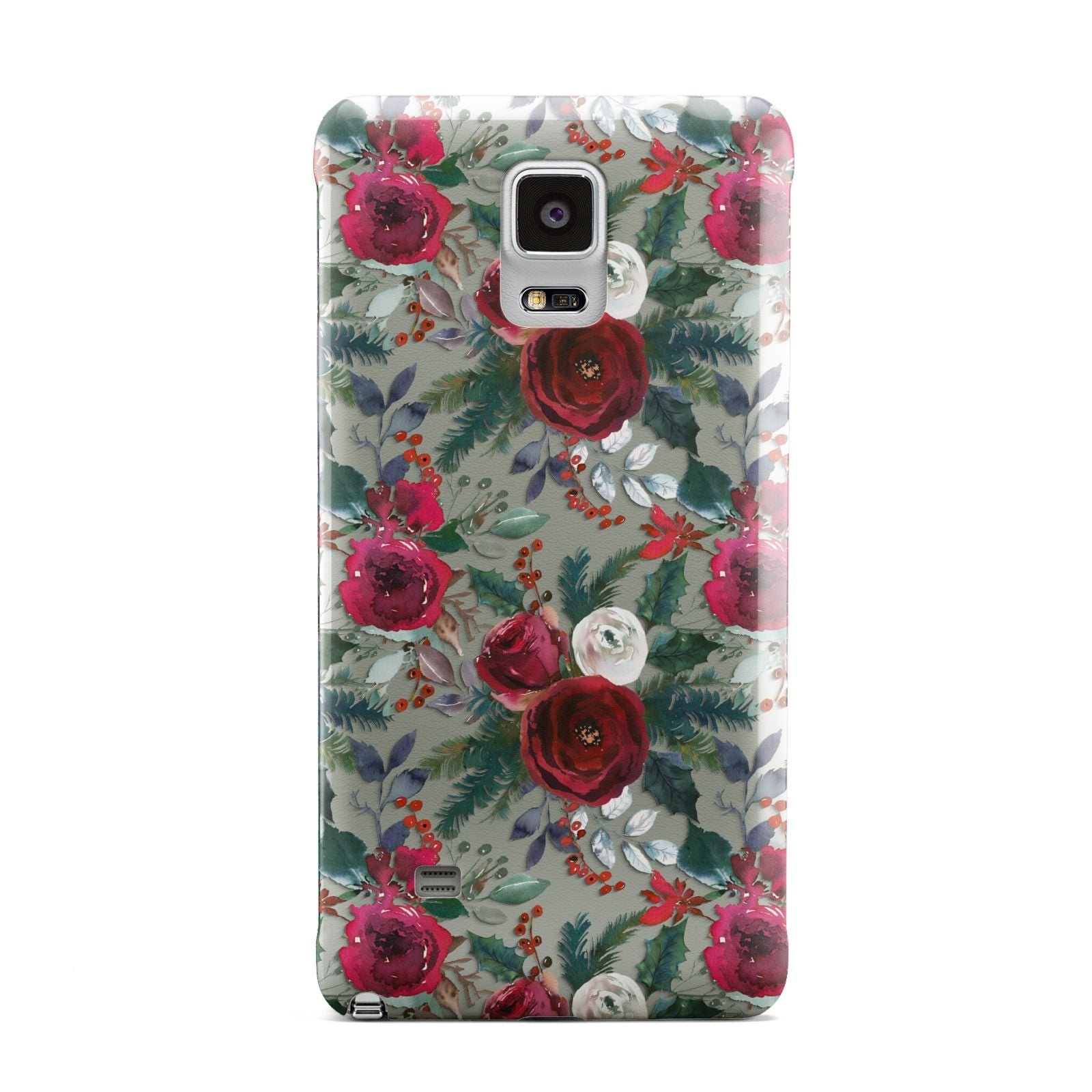 Christmas Floral Pattern Samsung Galaxy Note 4 Case