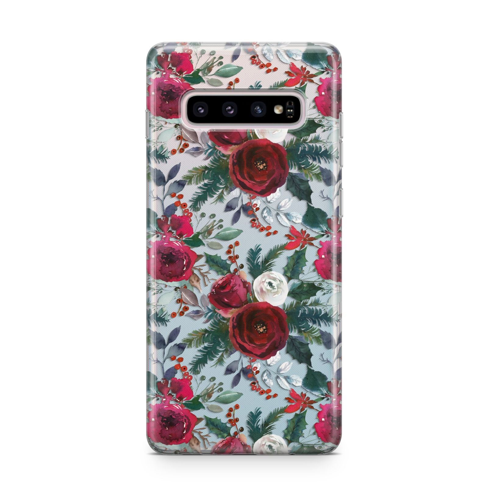 Christmas Floral Pattern Samsung Galaxy S10 Plus Case