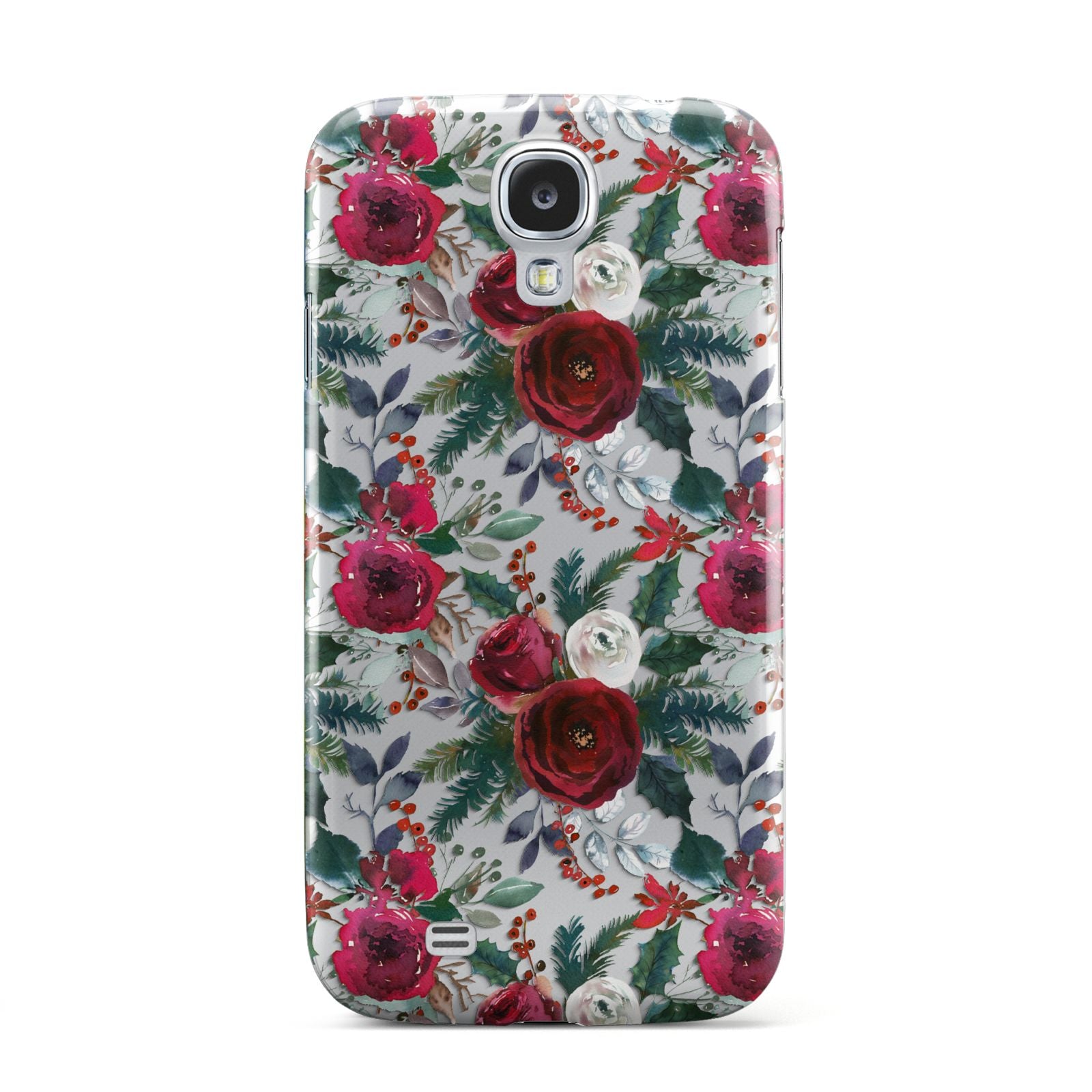 Christmas Floral Pattern Samsung Galaxy S4 Case