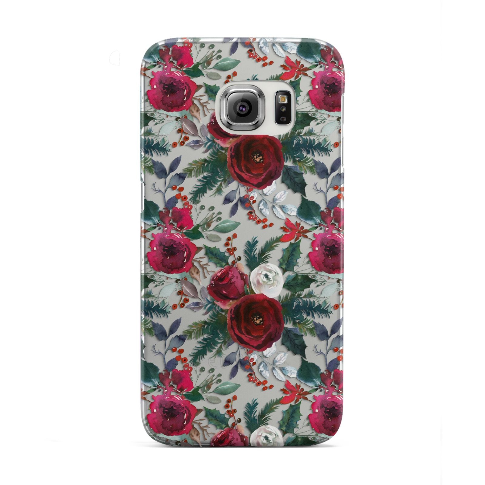 Christmas Floral Pattern Samsung Galaxy S6 Edge Case