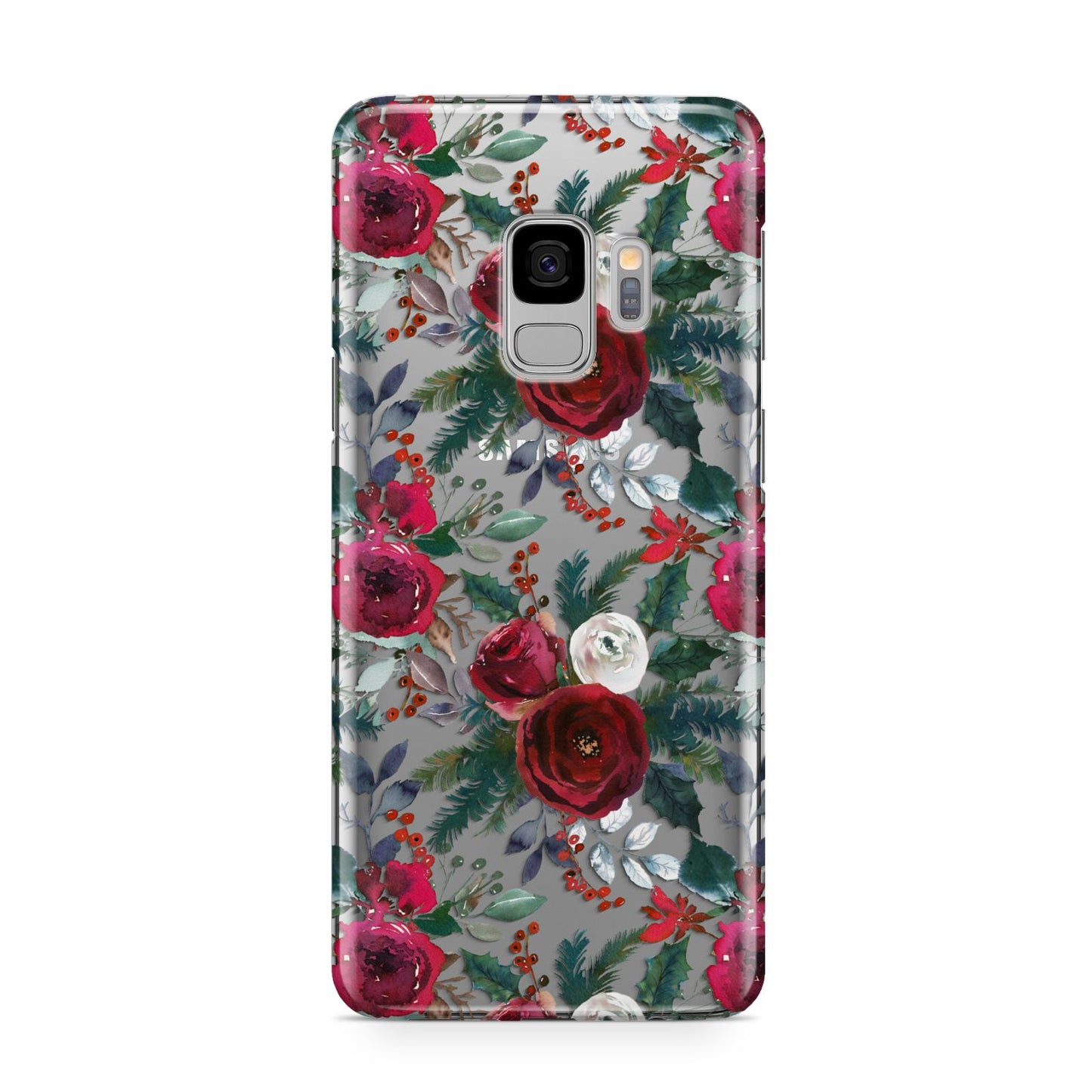 Christmas Floral Pattern Samsung Galaxy S9 Case