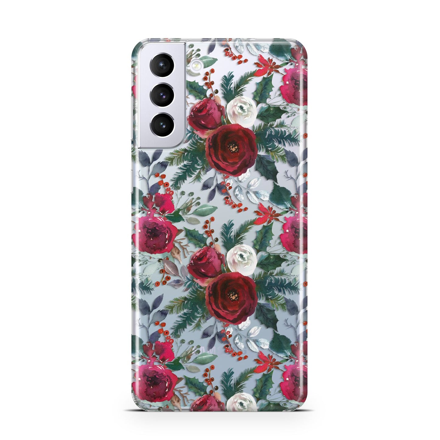 Christmas Floral Pattern Samsung S21 Plus Phone Case