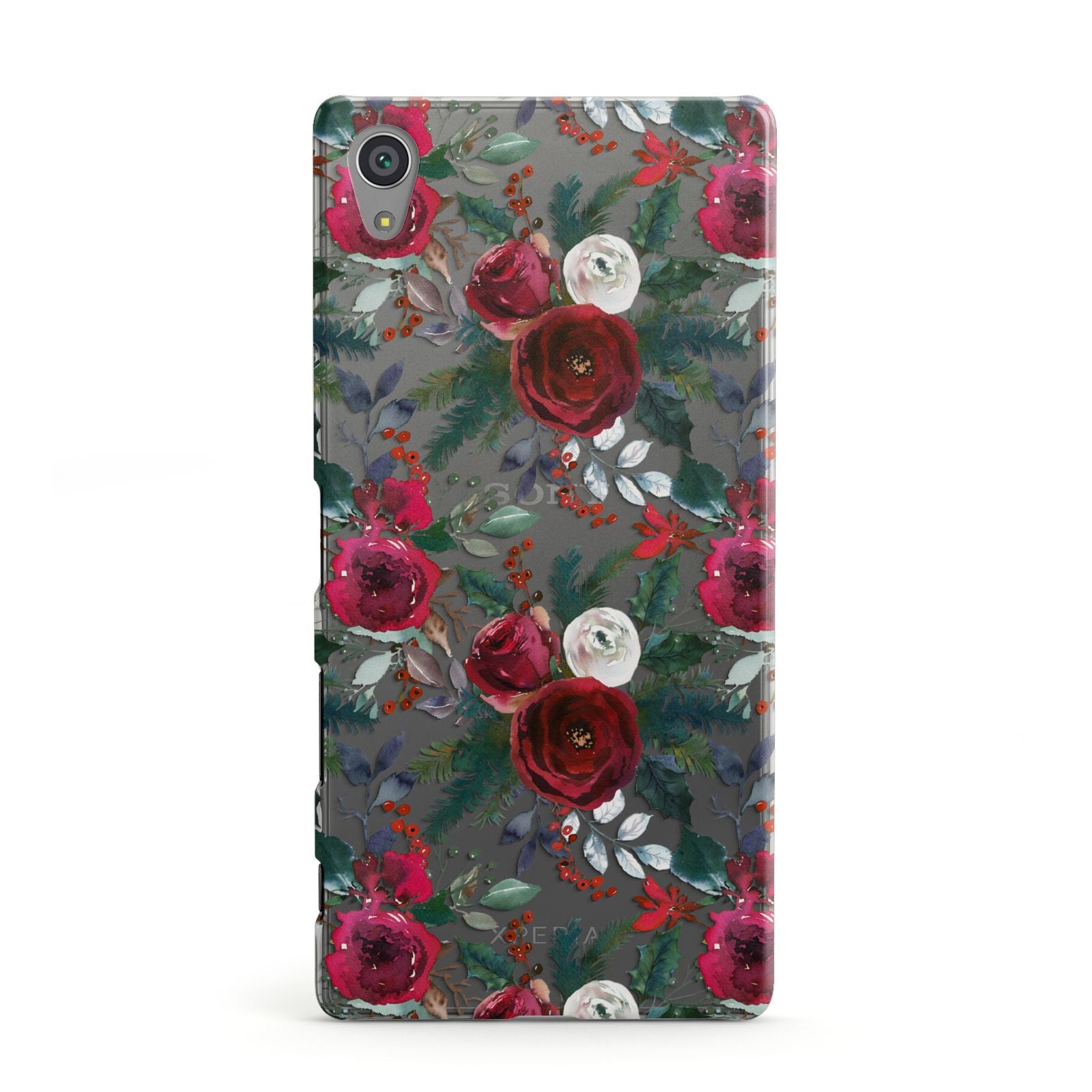 Christmas Floral Pattern Sony Xperia Case