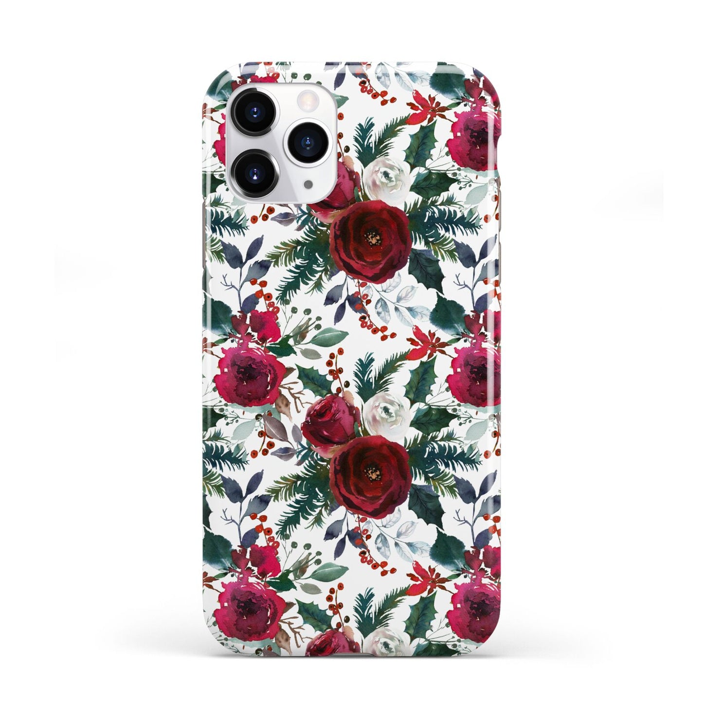 Christmas Floral Pattern iPhone 11 Pro 3D Tough Case