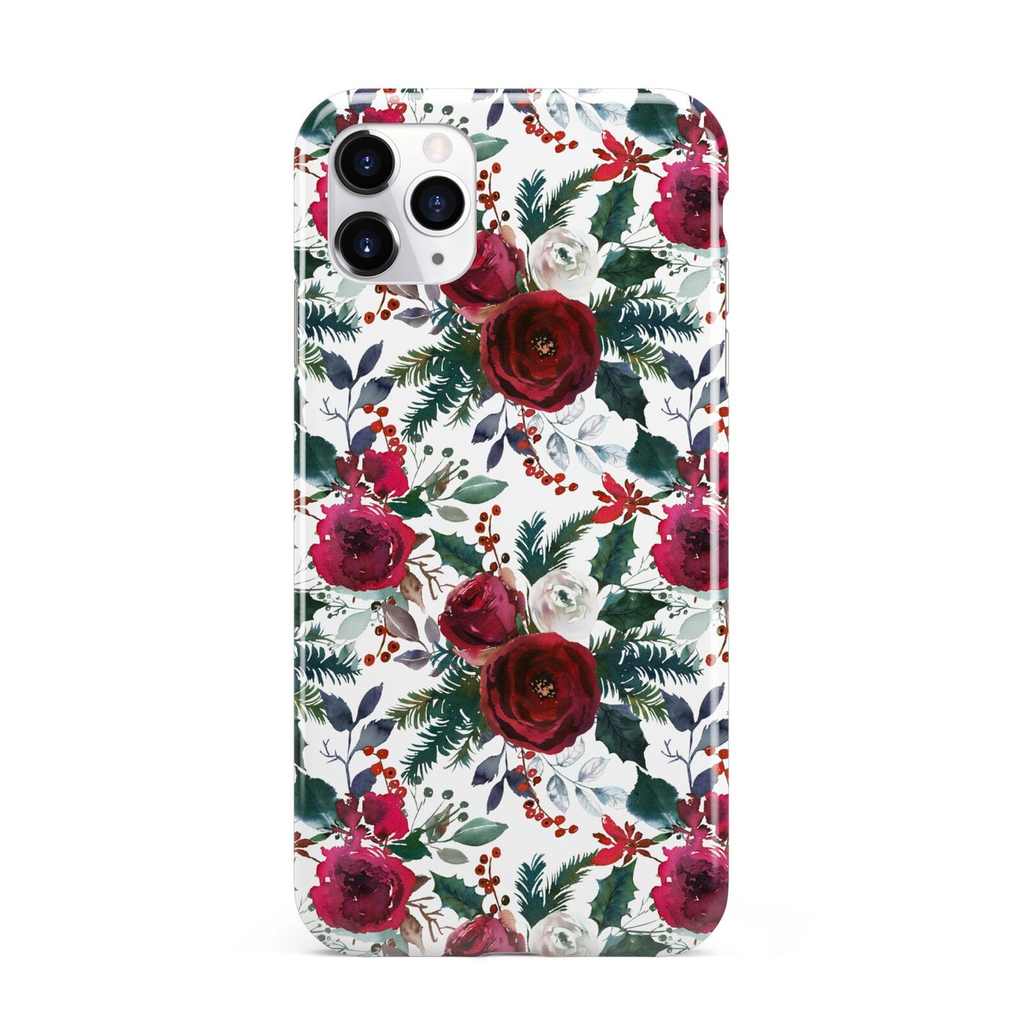 Christmas Floral Pattern iPhone 11 Pro Max 3D Tough Case
