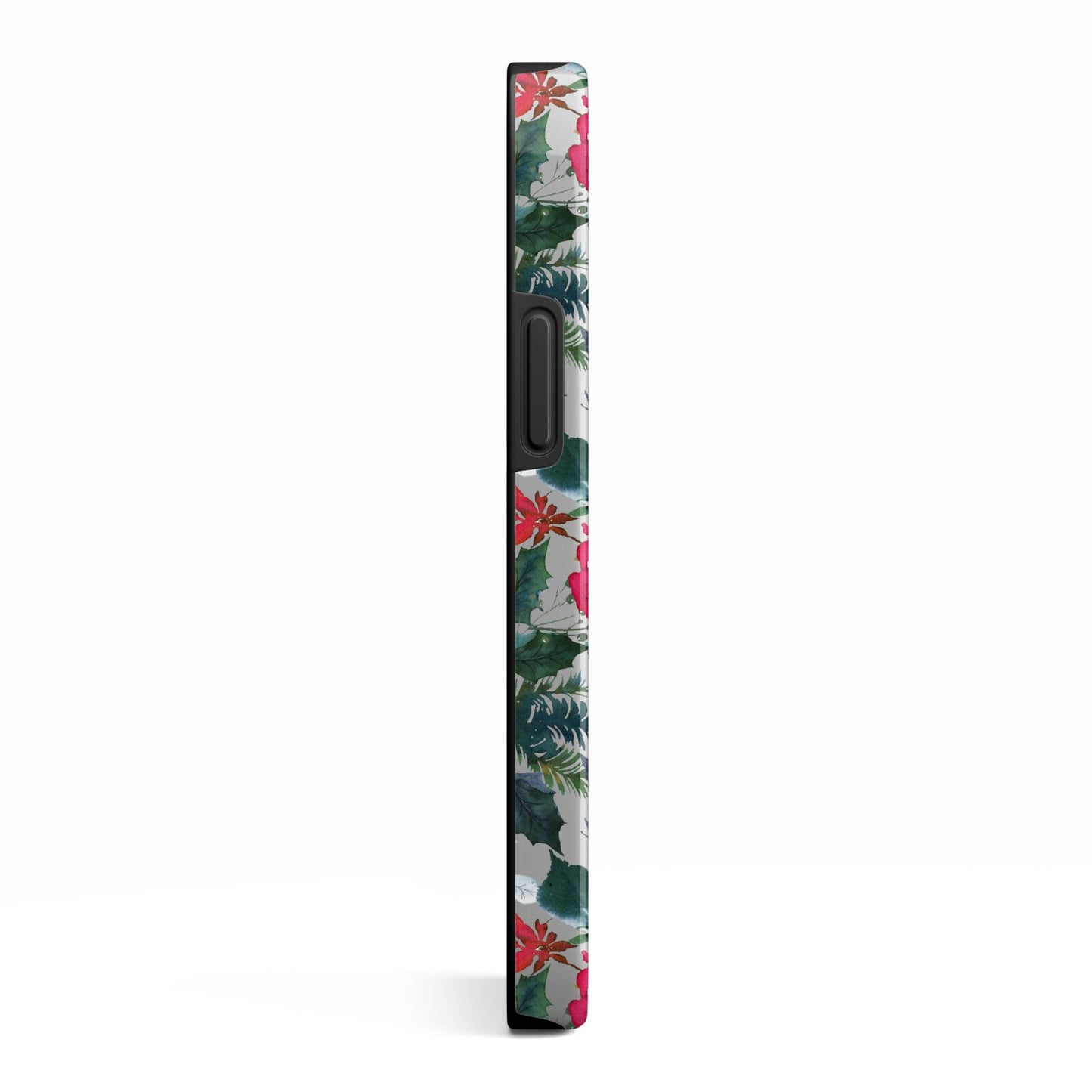 Christmas Floral Pattern iPhone 13 Mini Side Image 3D Tough Case