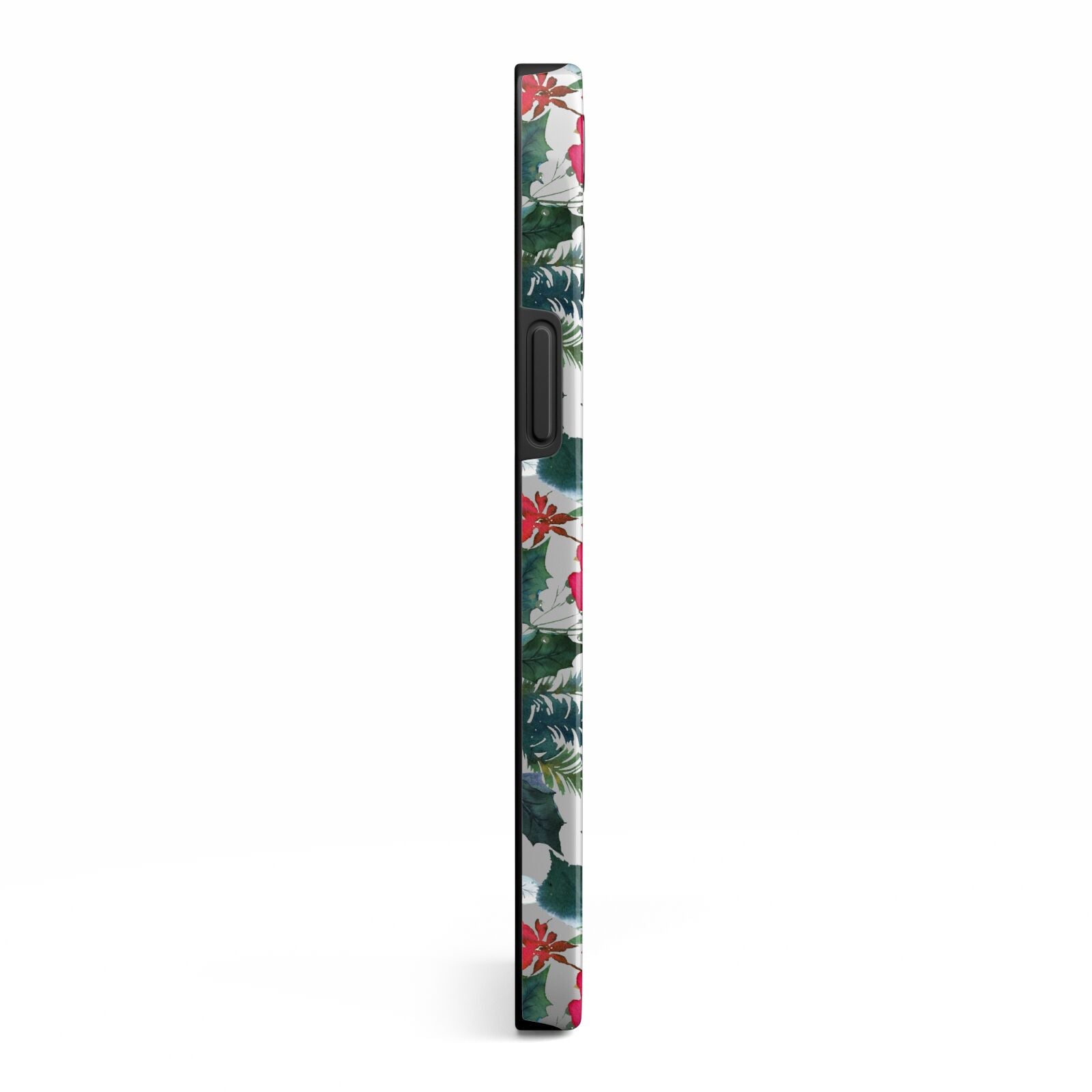 Christmas Floral Pattern iPhone 13 Pro Max Side Image 3D Tough Case