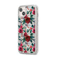 Christmas Floral Pattern iPhone 14 Plus Clear Tough Case Starlight Angled Image