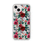 Christmas Floral Pattern iPhone 14 Plus Clear Tough Case Starlight