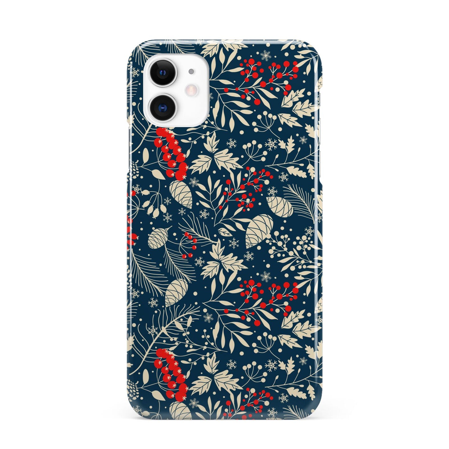 Christmas Floral iPhone 11 3D Snap Case