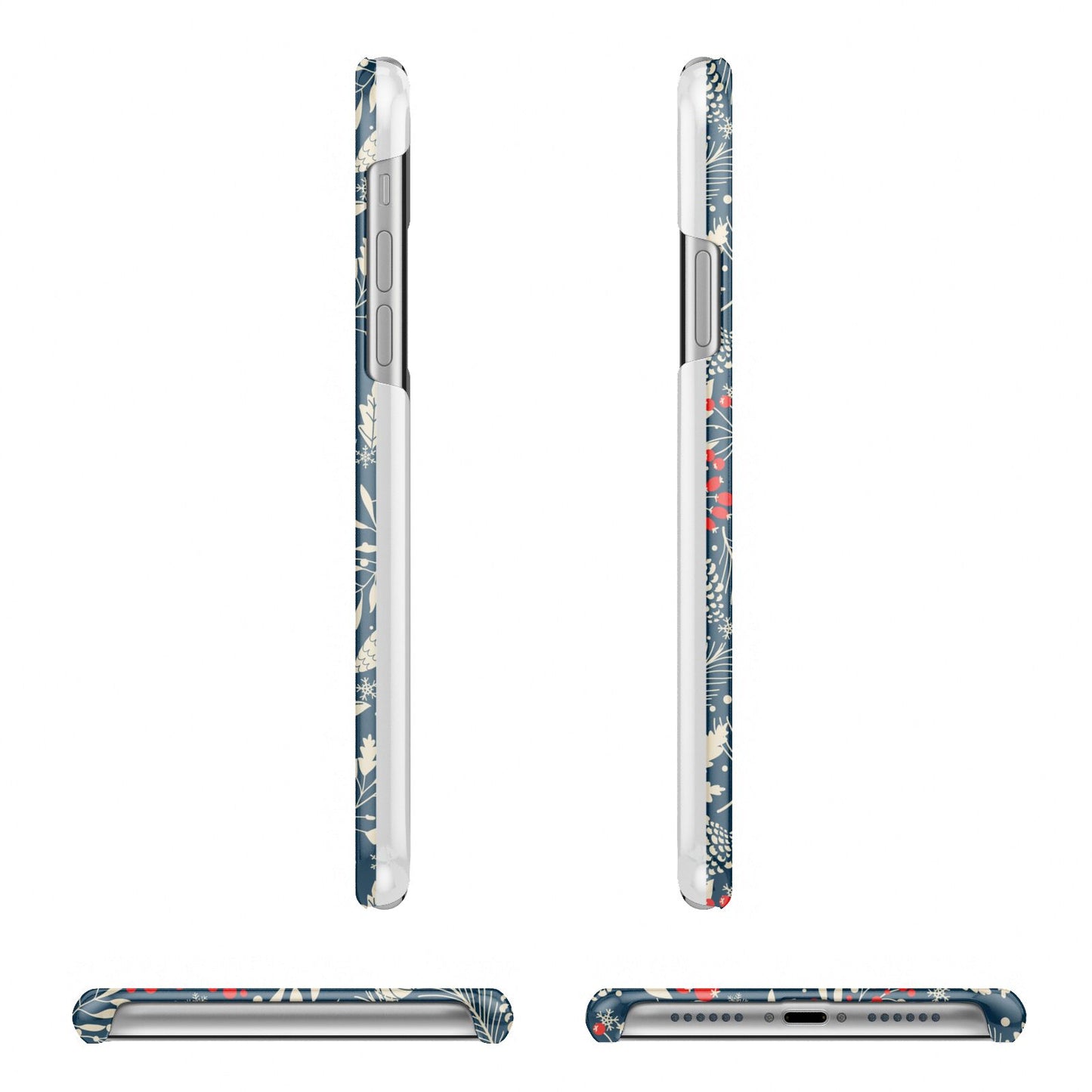 Christmas Floral iPhone 11 Pro 3D Snap Case Angle Images