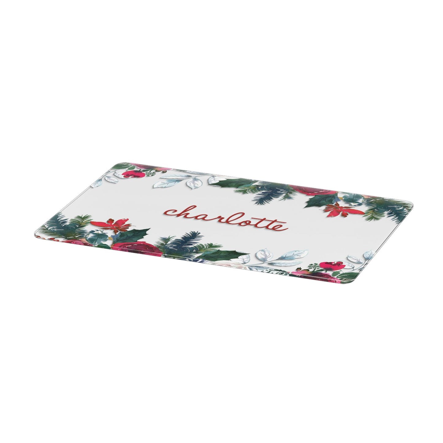 Christmas Flowers Personalised Apple MacBook Case Only
