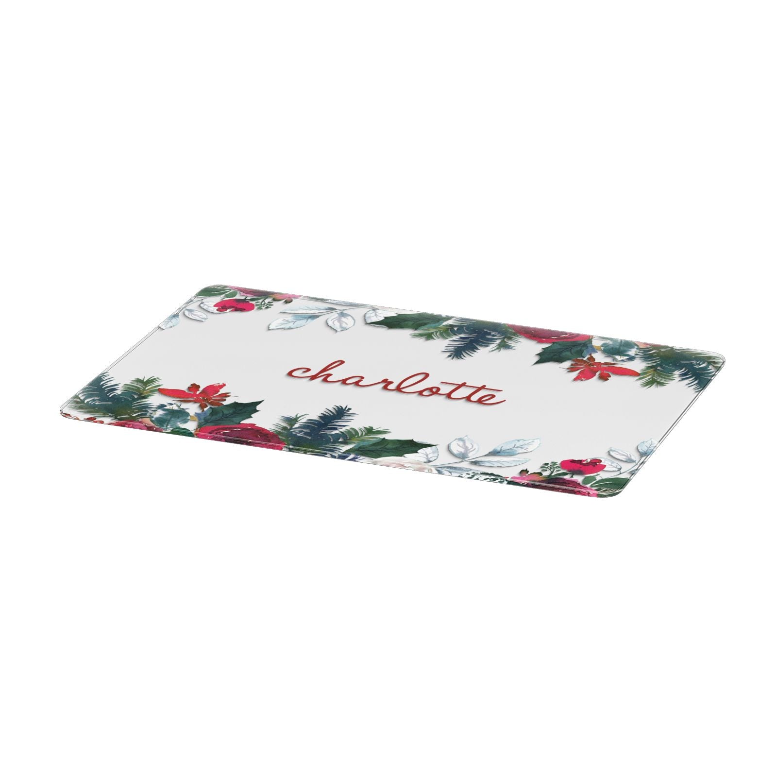 Christmas Flowers Personalised Apple MacBook Case Only