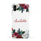 Christmas Flowers Personalised Apple iPhone XS 3D Tough