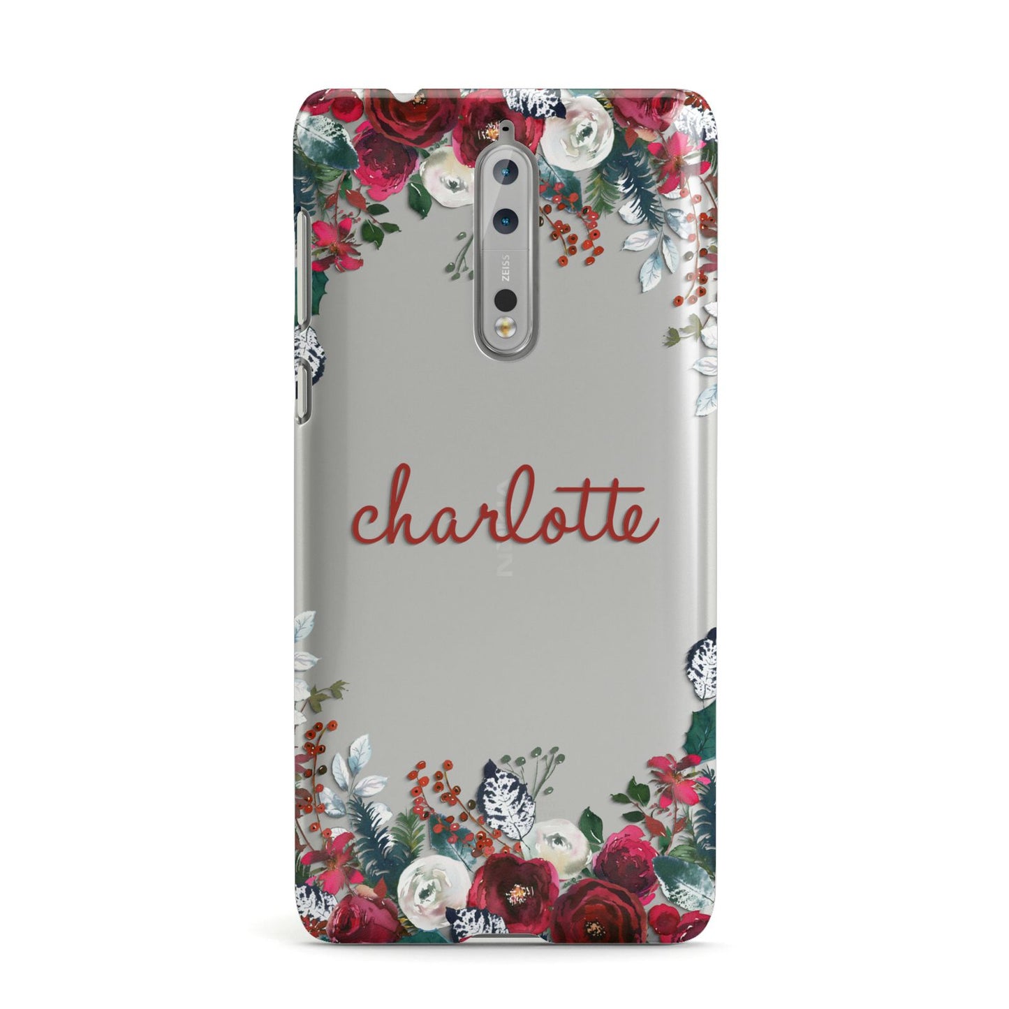 Christmas Flowers Personalised Nokia Case