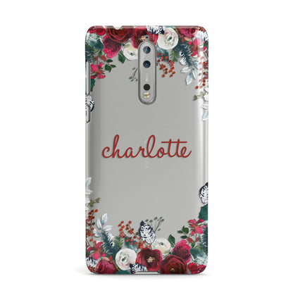 Christmas Flowers Personalised Nokia Case