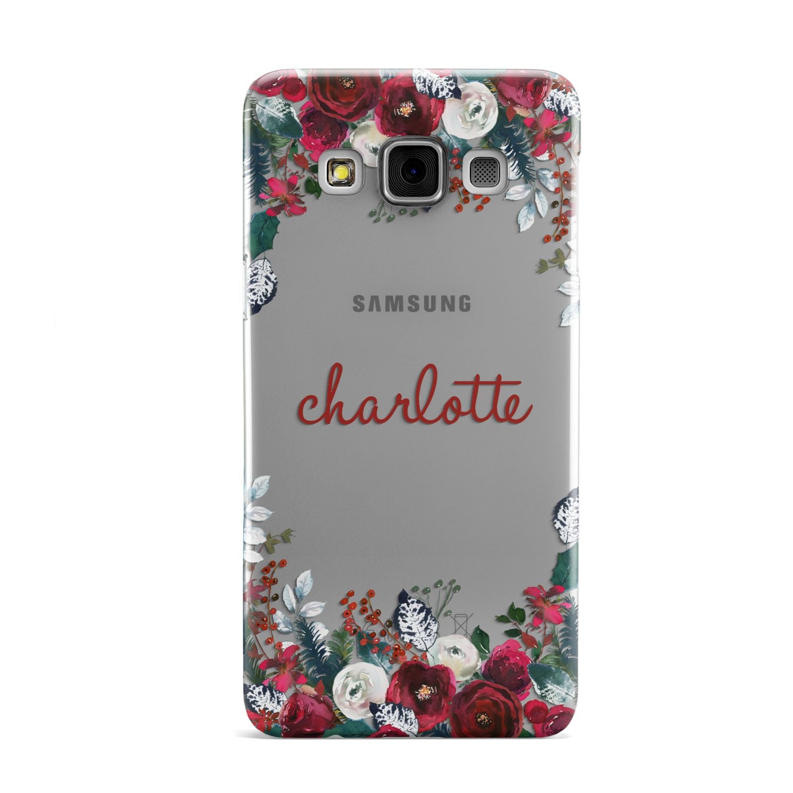 Christmas Flowers Personalised Samsung Galaxy A3 Case