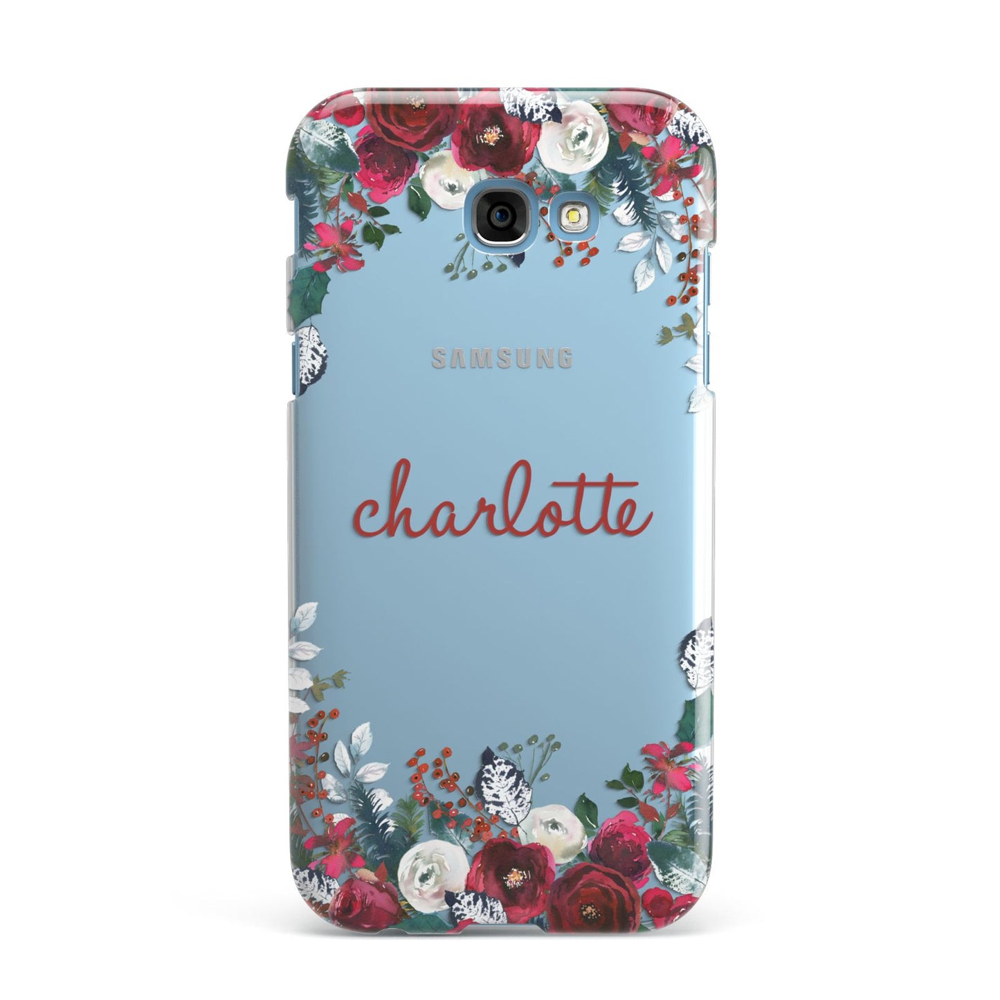 Christmas Flowers Personalised Samsung Galaxy A7 2017 Case