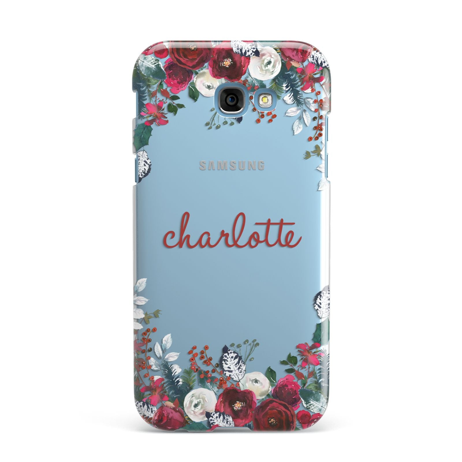 Christmas Flowers Personalised Samsung Galaxy A7 2017 Case