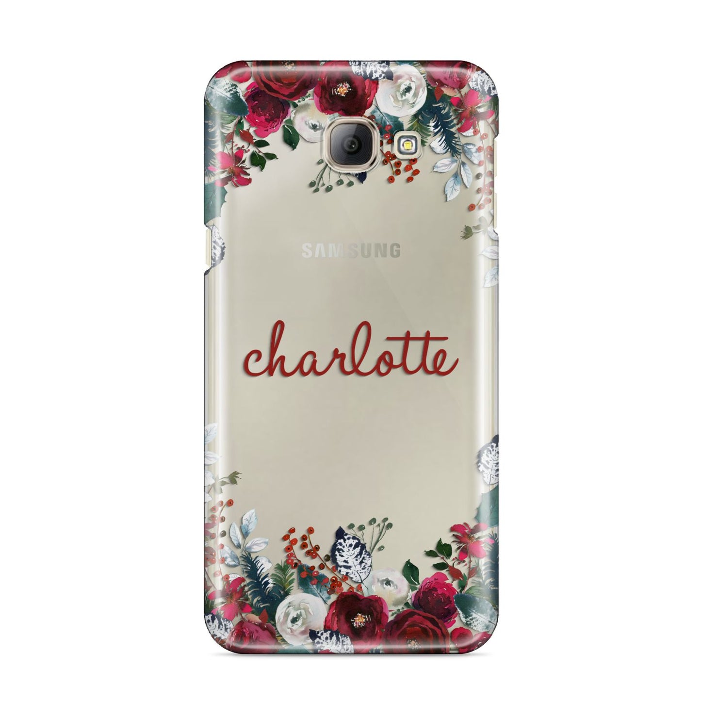 Christmas Flowers Personalised Samsung Galaxy A8 2016 Case