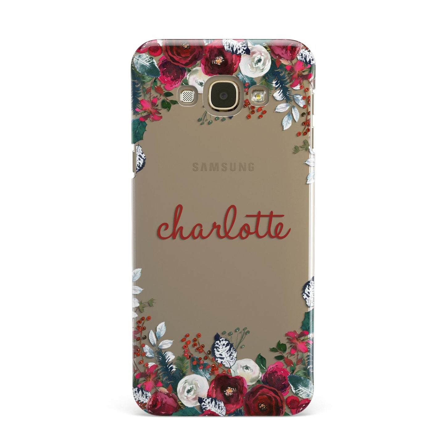 Christmas Flowers Personalised Samsung Galaxy A8 Case