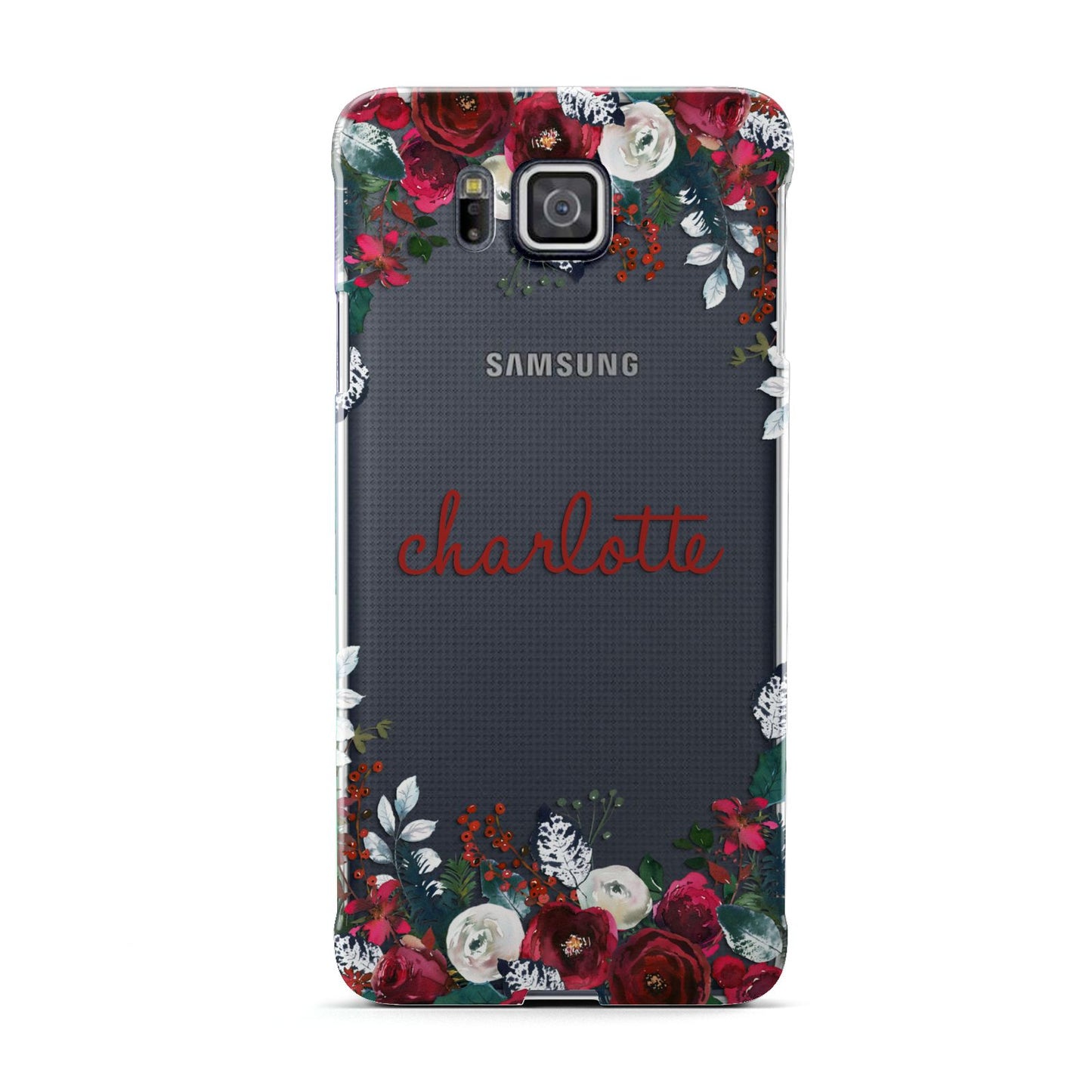 Christmas Flowers Personalised Samsung Galaxy Alpha Case