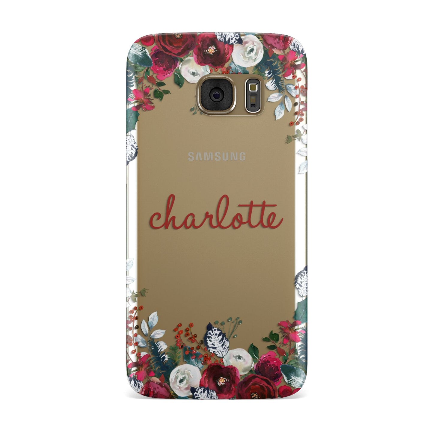 Christmas Flowers Personalised Samsung Galaxy Case