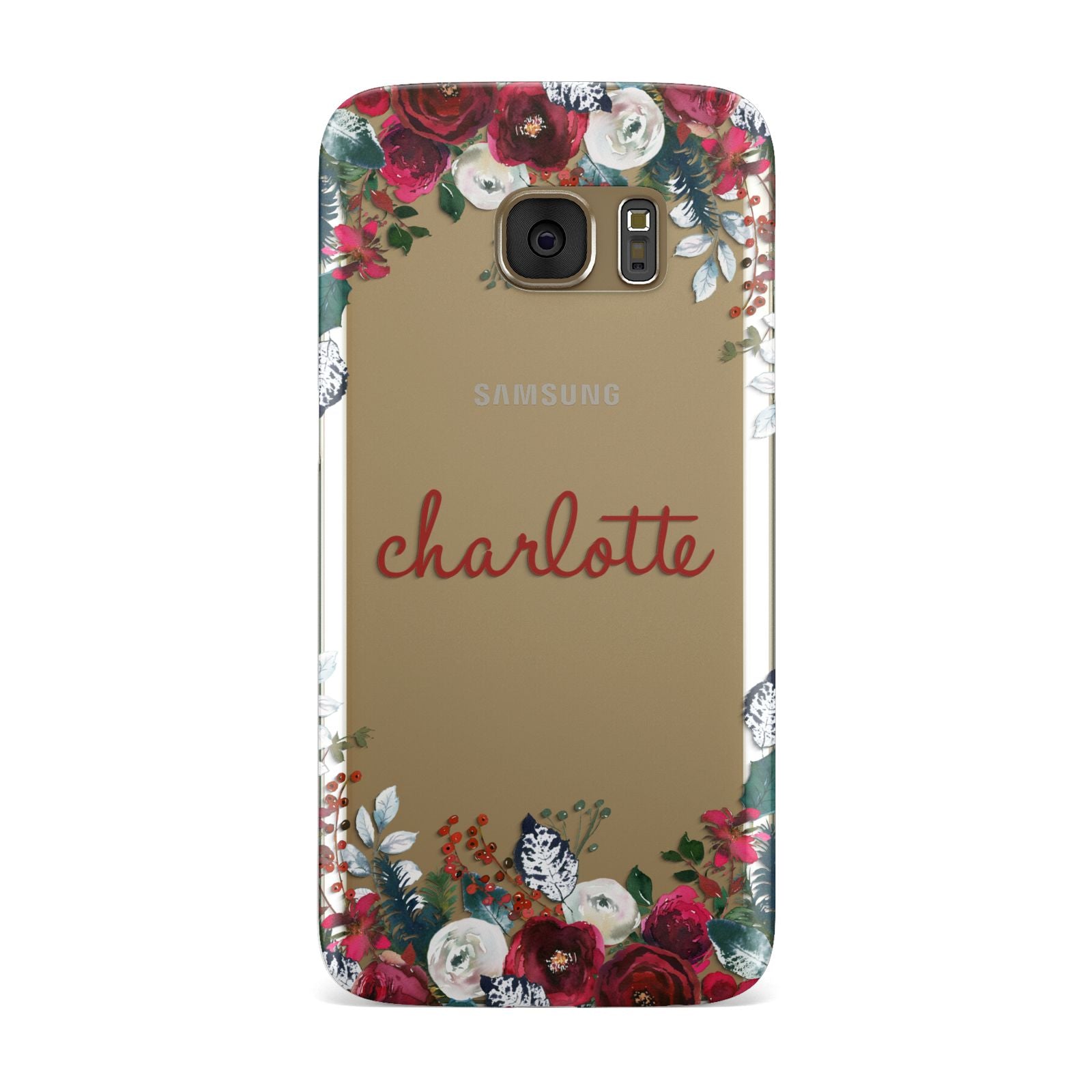 Christmas Flowers Personalised Samsung Galaxy Case