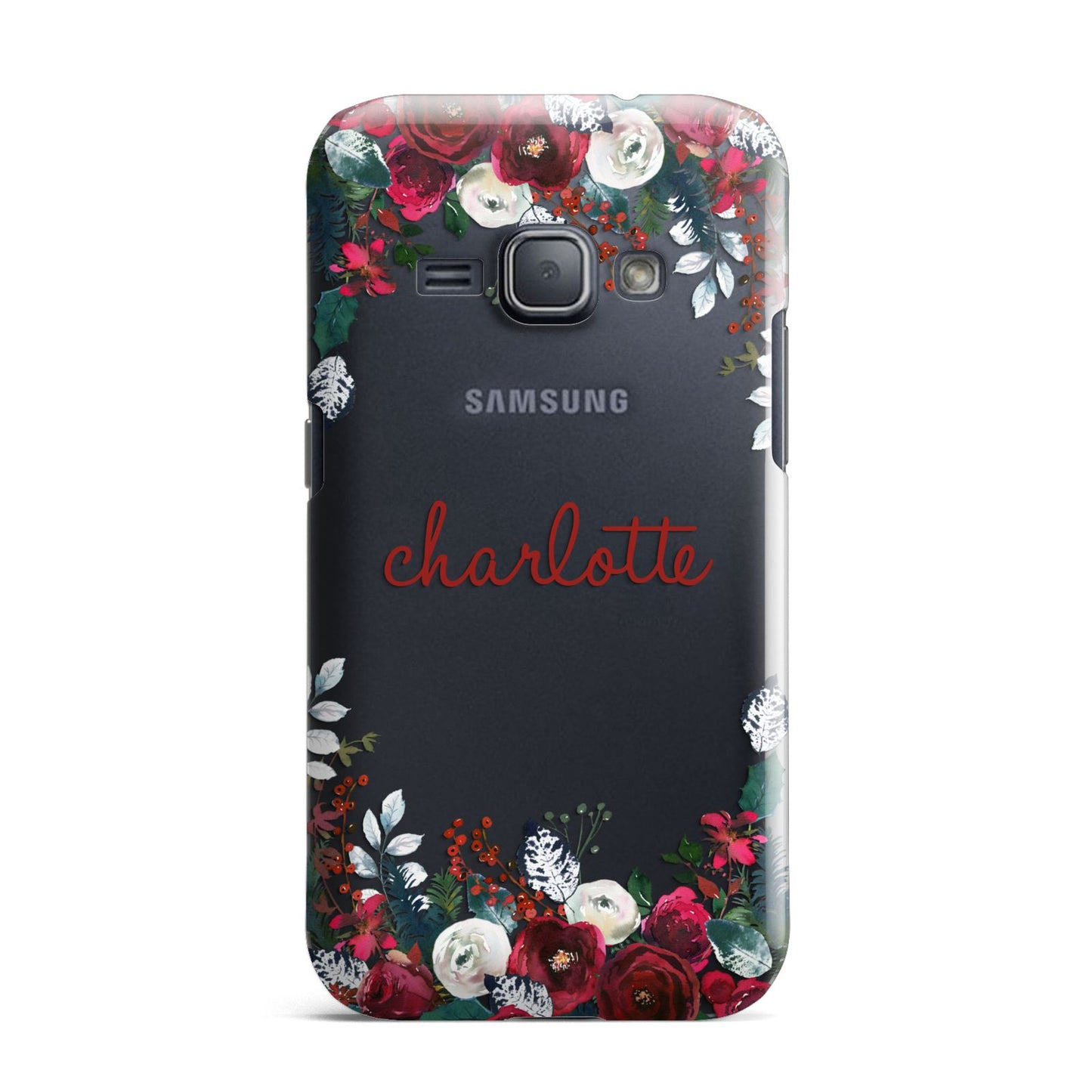 Christmas Flowers Personalised Samsung Galaxy J1 2016 Case