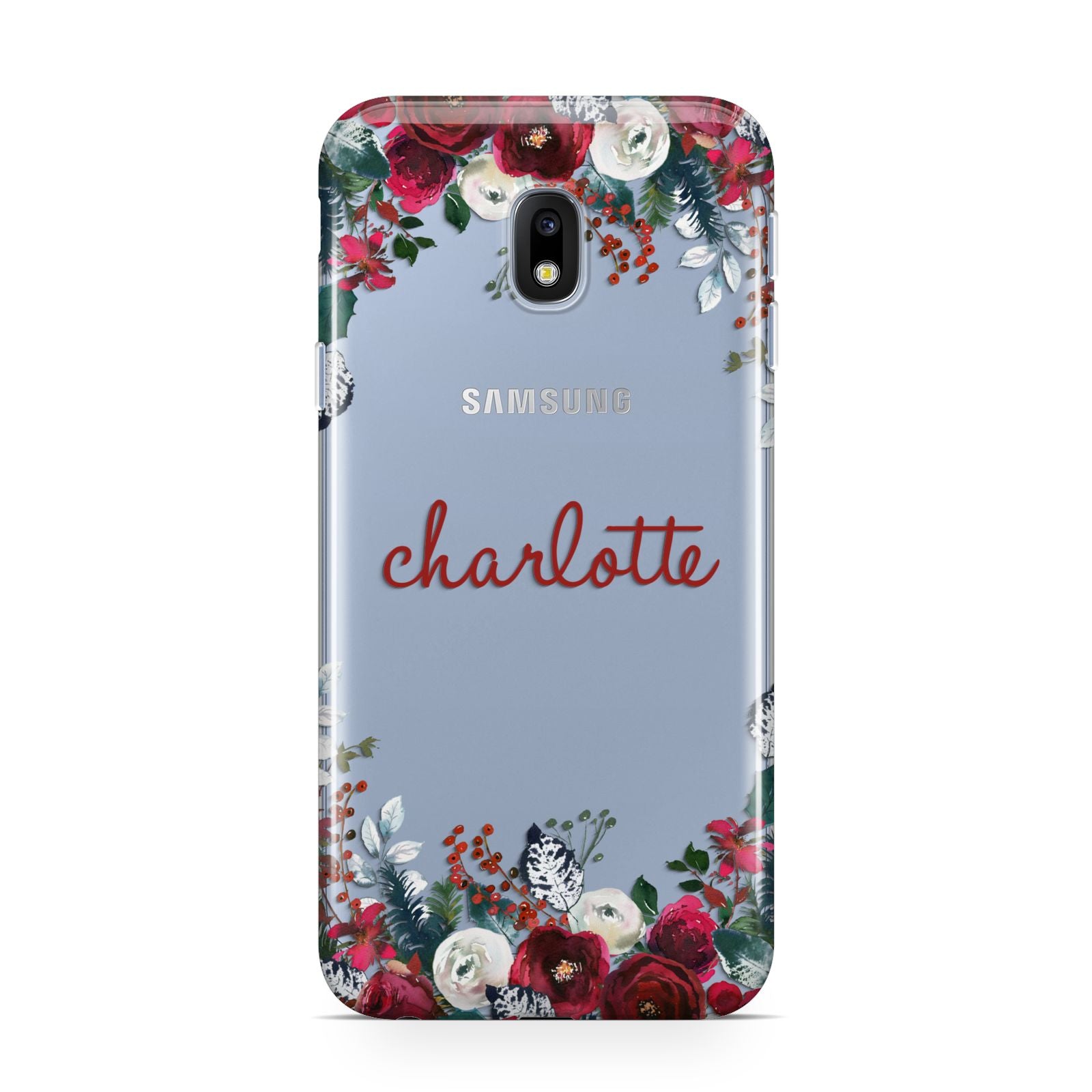 Christmas Flowers Personalised Samsung Galaxy J3 2017 Case