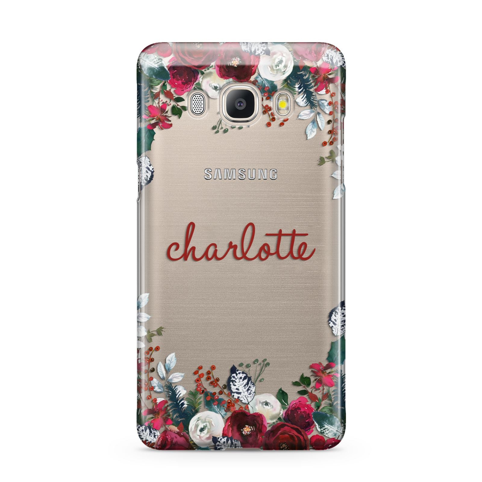 Christmas Flowers Personalised Samsung Galaxy J5 2016 Case