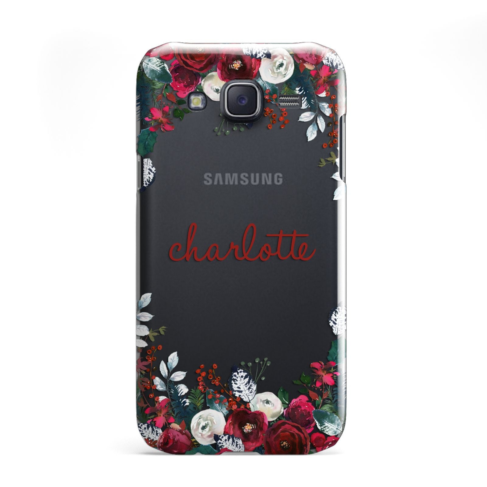 Christmas Flowers Personalised Samsung Galaxy J5 Case