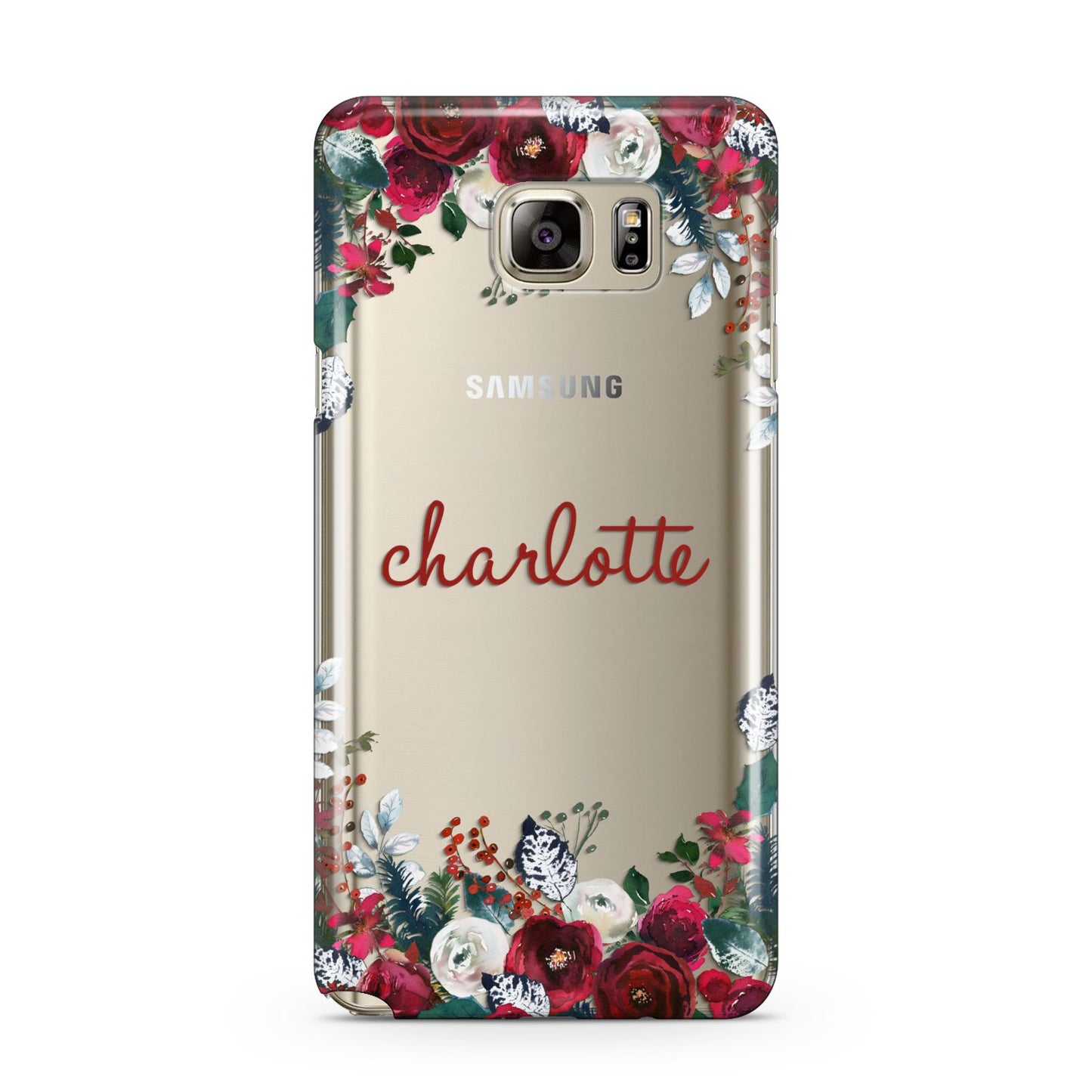 Christmas Flowers Personalised Samsung Galaxy Note 5 Case