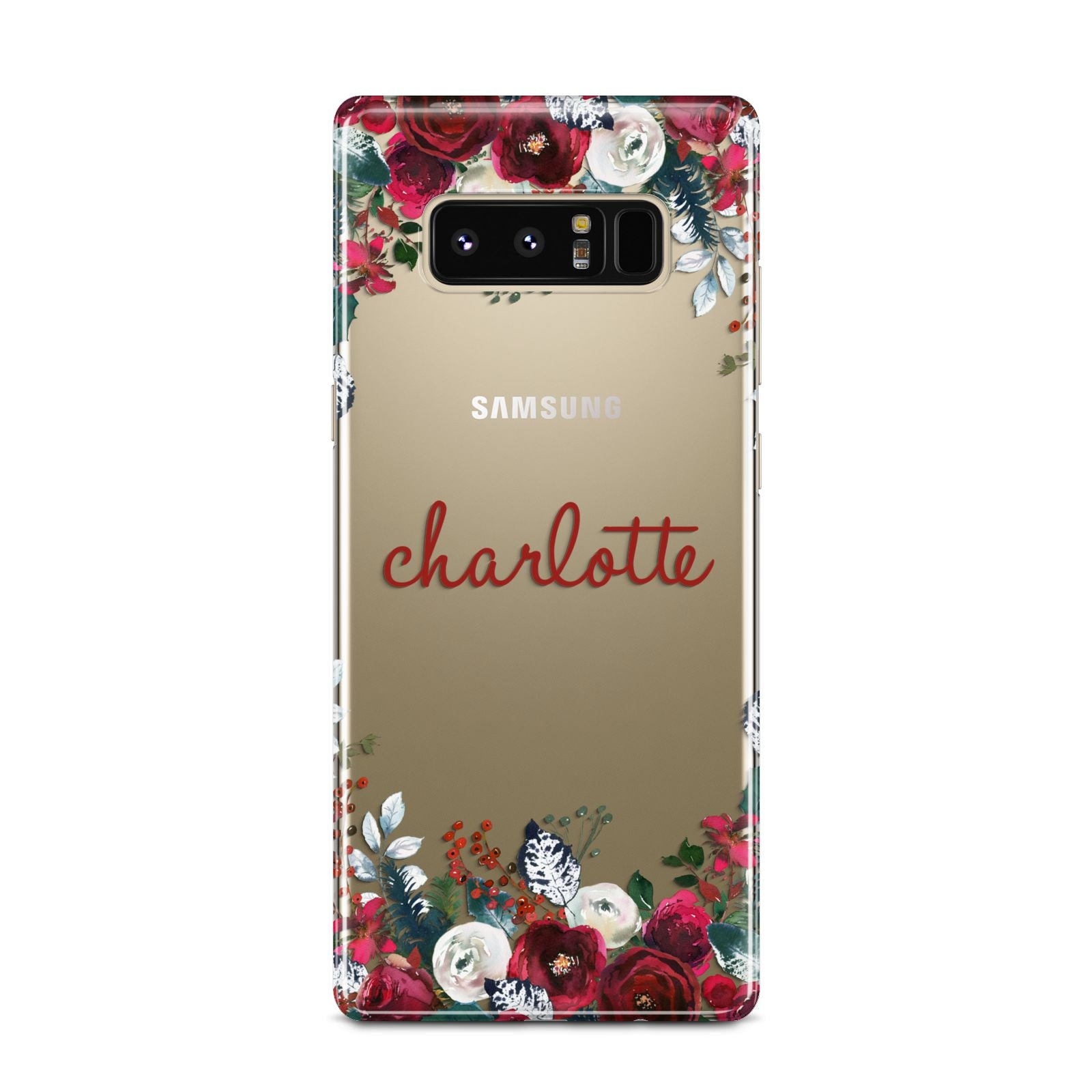 Christmas Flowers Personalised Samsung Galaxy Note 8 Case
