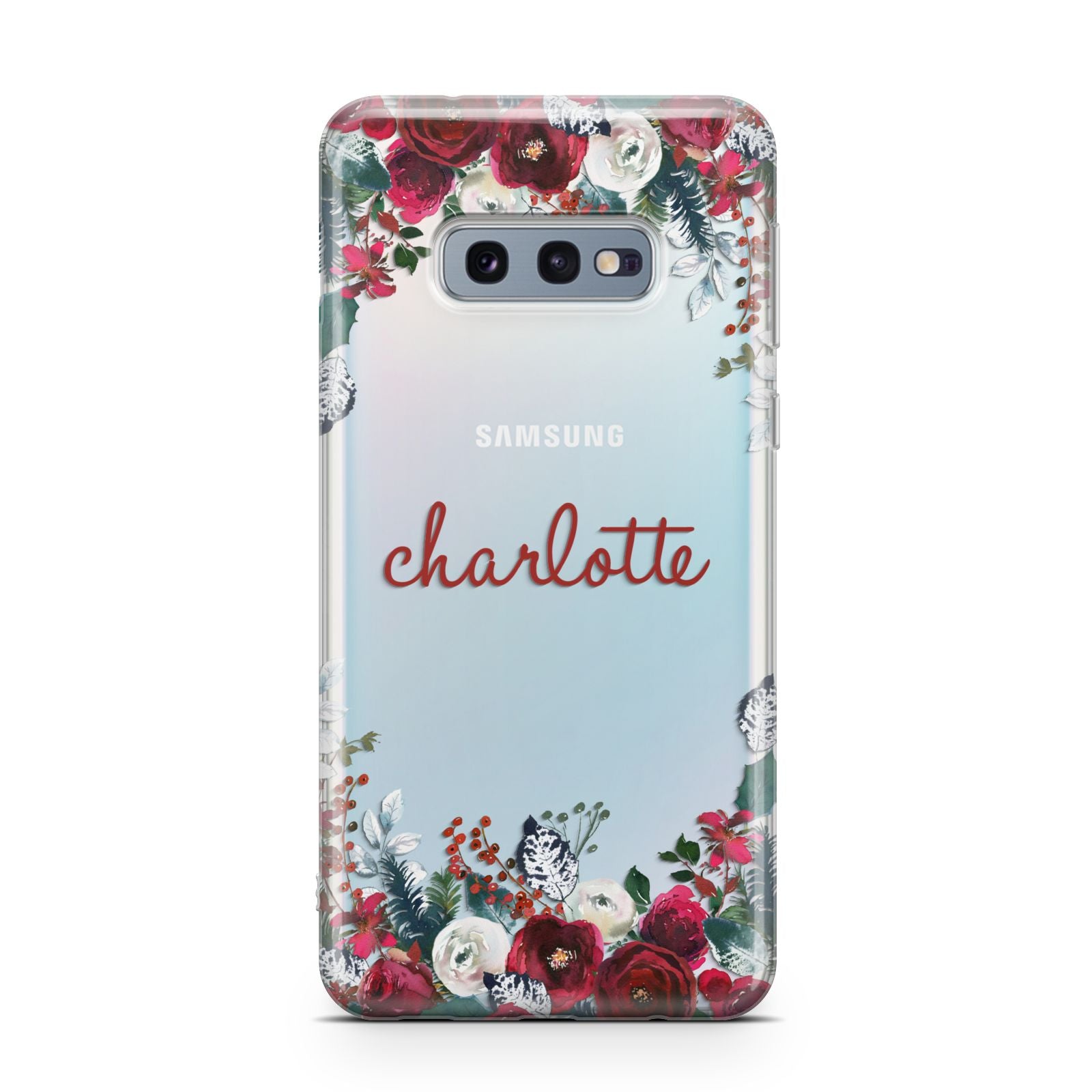Christmas Flowers Personalised Samsung Galaxy S10E Case