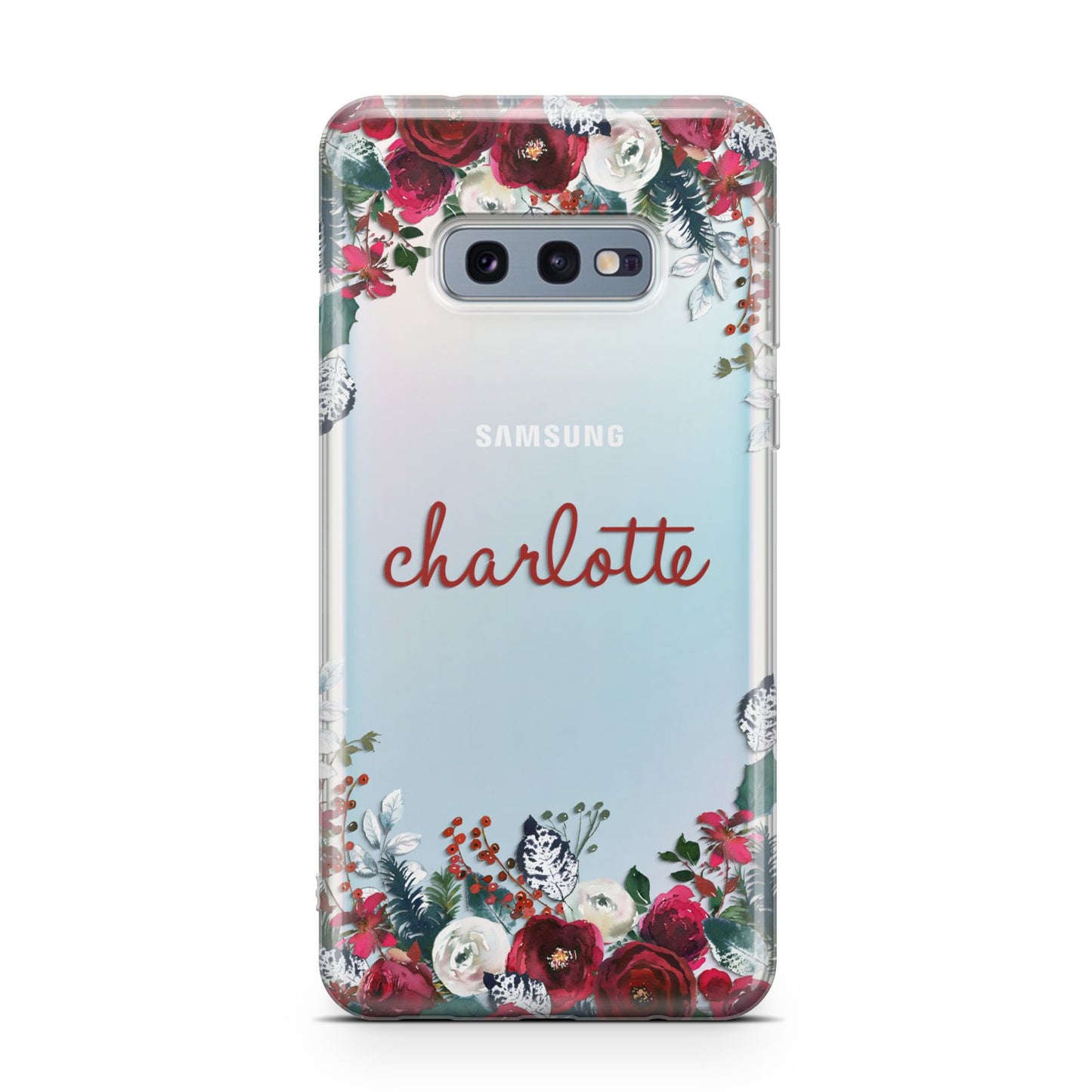 Christmas Flowers Personalised Samsung Galaxy S10E Case