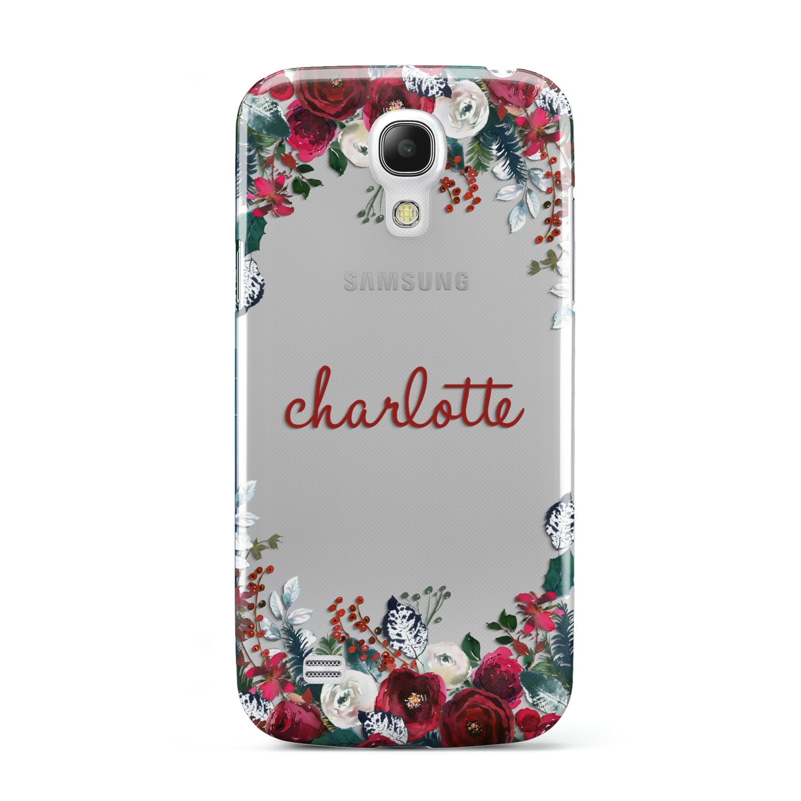 Christmas Flowers Personalised Samsung Galaxy S4 Mini Case
